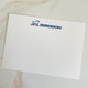 Your Logo Printed on Flat Cards 4.5 x 6.25 - Shown on White Paper with Raised Navy Blue Ink - StationeryXpress - EG2152 Your Logo Printed on Flat Cards 4.5 x 6.25 - Shown on White Paper with Raised Navy Blue Ink - StationeryXpress - EG2152
