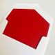 Cherry Red Envelope Liner with White Envelope at StationeryXpress.com