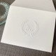 Wreath Leaf Initial Fold Notes - Embossed Stationery (EG3426) - Live Sample