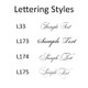 Chancery Personalized Fold Notes - Lettering Styles