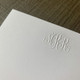 Classic Monogrammed Oversized Flat Card - Embossed - Close Up with No Border