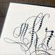 Pearl Monogrammed Fold Notes - Raised Ink (Close up of Black Raised Ink) EG3433 at StationeryXpress.com