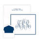 DOTTED Monogrammed Fold Notes - Raised Ink Stationery (EG3434)