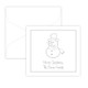 Snowman Mini Enclosure Fold Notes Raised Ink - 2.75" x 3" (EG2034-E)