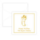 Christmas Stocking Mini Enclosure Fold Notes Raised Ink - 2.75" x 3" (EG2039)