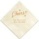 "Cheers!" Personalized Napkins - Foil Pressed - 100/Set - StationeryXpress.com