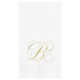 Flourish Initial Personalized Guest Towel Napkins - Foil Pressed - 100/Box - StationeryXpress.com
