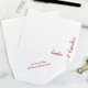 Bliss Personalized Flat Cards - Flat Ink Stationery - EGD9680 - StationeryXpress.com (Shown with font L01 and red ink)