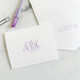 Del Mar Monogrammed Personalized Fold Notes - Flat Ink Stationery - EGD3411 - StationeryXpress.com. (Shown with font L123 with Lavender Ink)