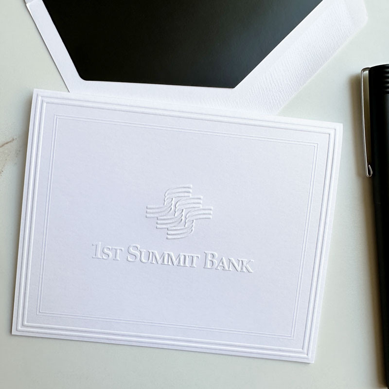 Embossed Notes Your Logo Embossed on Fold Notes (4