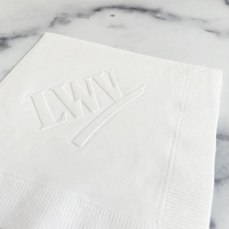 Your Logo Napkins 200 Embossed Custom Napkins EG2673 StationeryXpress