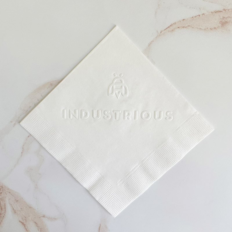 Your Logo Napkins 200 Embossed Custom Napkins EG2673 StationeryXpress