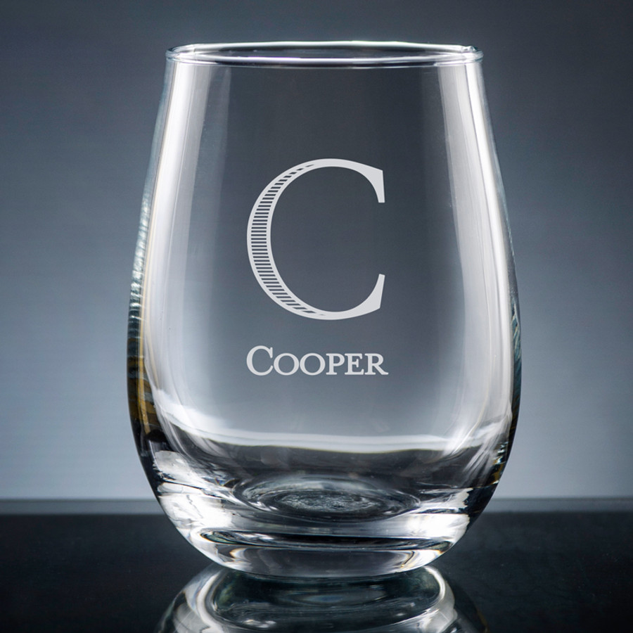 Choose Your Icon Personalized For Him Stemless Wine Glass