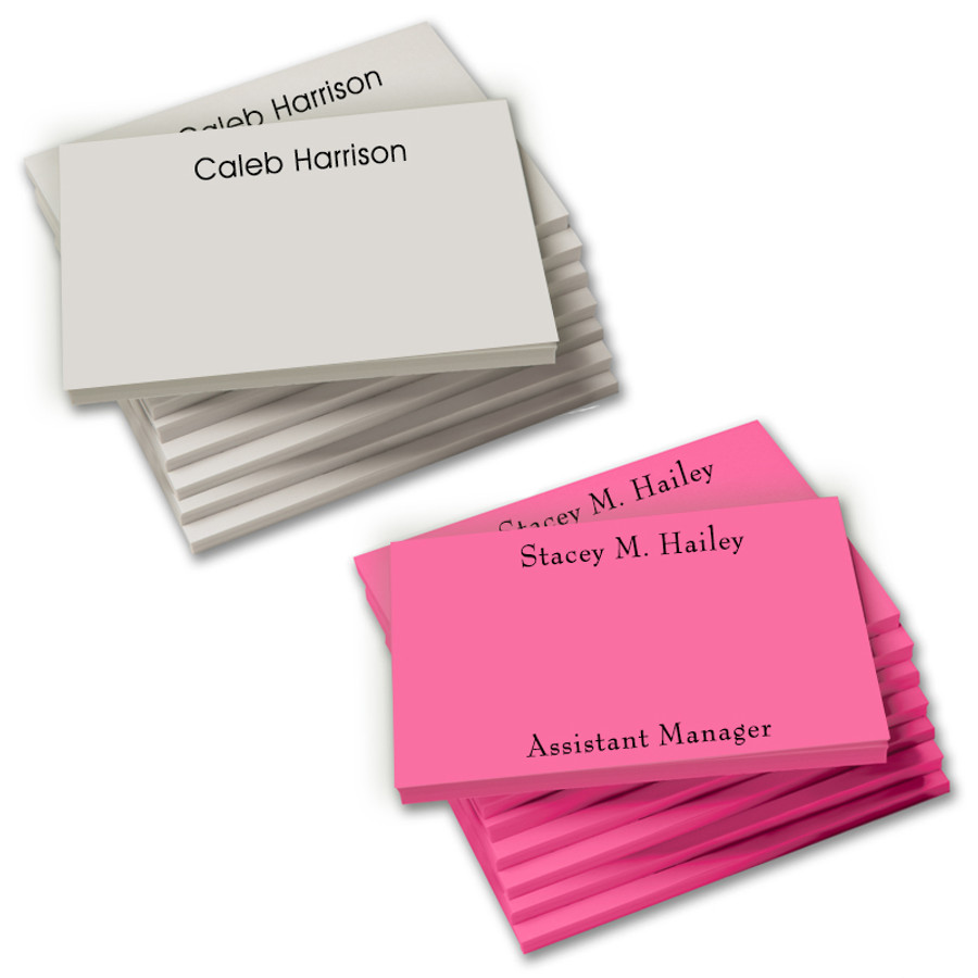 Elegant Script Note Pads Personalized Set - Modern Pink Paper