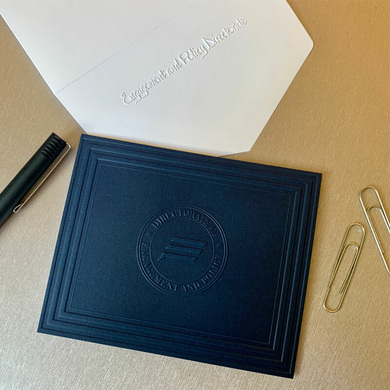 Classic Framed Fold Notes Embossed Stationery | StationeryXpress