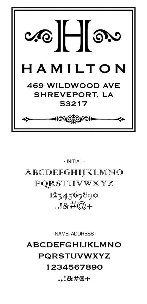 Hamilton Personalized SelfInking Address Stamp StationeryXpress