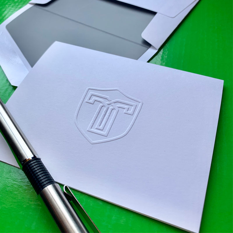 Your Logo Embossed on Folded Notes (4