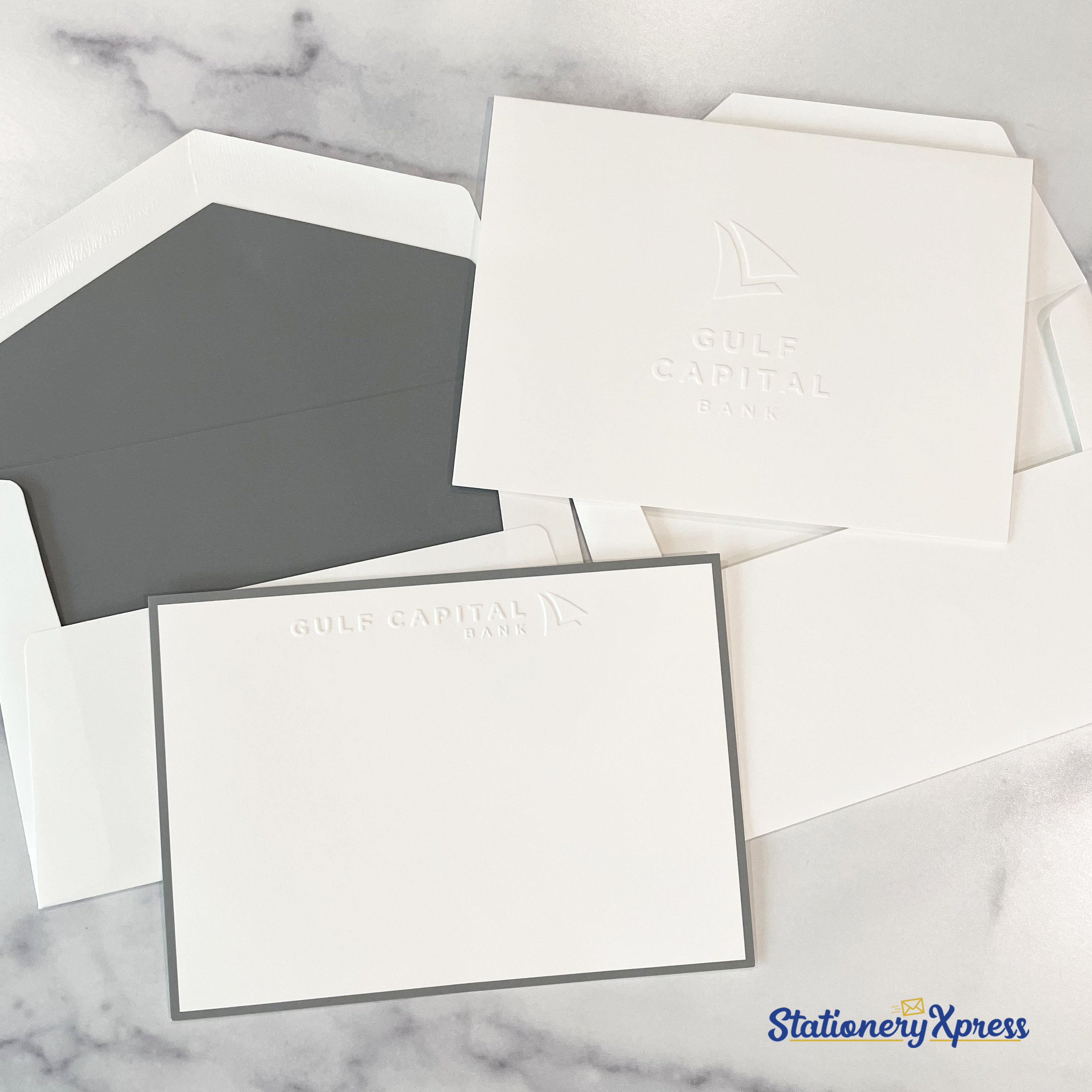 Compass - North South East West - White Stationery Cards by Boelter Design  Co.