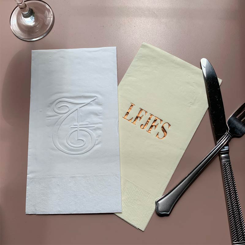 Your Logo Guest Towel Napkins 200 Foil Stamped Custom Napkins EG2674 StationeryXpress
