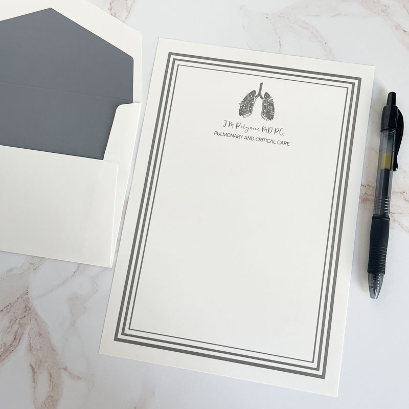 Personalized Business Letterhead - Raised Ink Letter Sheets
