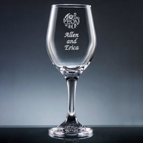 Grapevine Design Personalized Wine Glasses