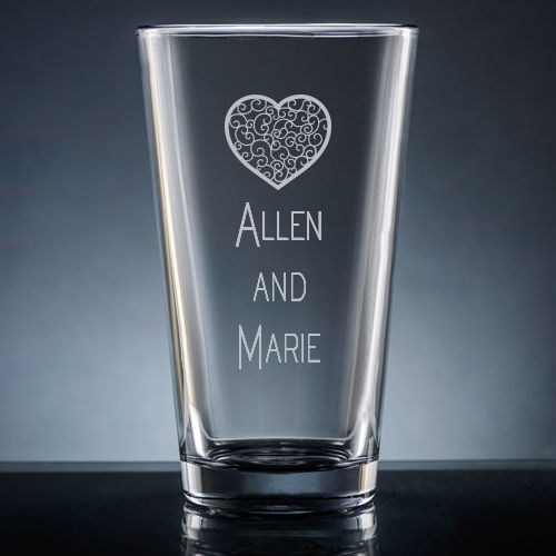 Shooting Star & Moon Engraved Wine Glass