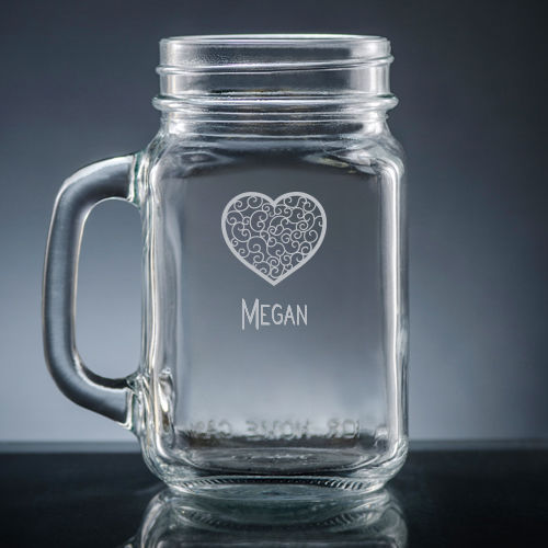 Personalized M&Ms® Plain in Sm Glass Jar