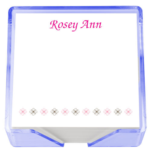 Flower Line Memo Squares - Optional Holder | EG2072 | StationeryXpress