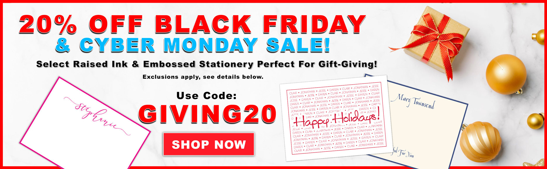 20% OFF Black Friday and Cyber Monday Sale at StationeryXpress.com