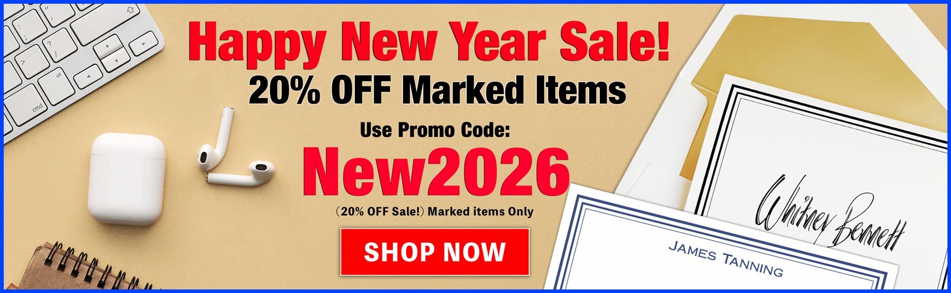 20% OFF Raised Ink Stationery Sale Promotion at StationeryXpress.com