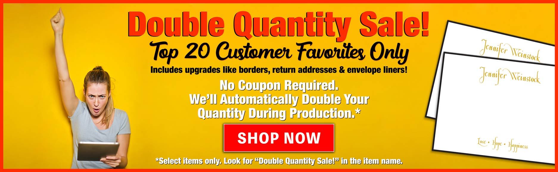 Double Quantity Sale at StationeryXpress.com