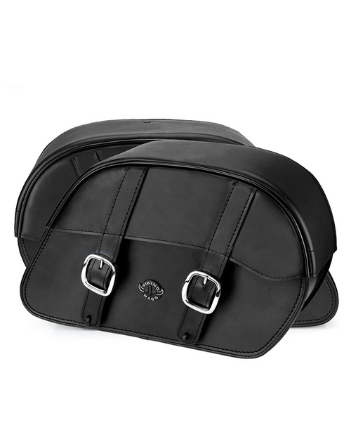 Viking Vital Large Leather Motorcycle Saddlebags for Harley Softail Breakout 114 FXBR/S Both Bags View