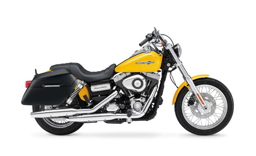 VikingBags Baldur Extra Large Matte Motorcycle Hard Saddlebags For Harley Dyna Super Glide Bag on Bike View