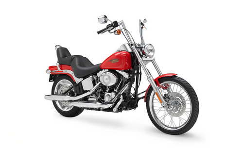 Viking Iron Born 9" Handlebar for Harley Softail Custom FXSTC Chrome On Bike View