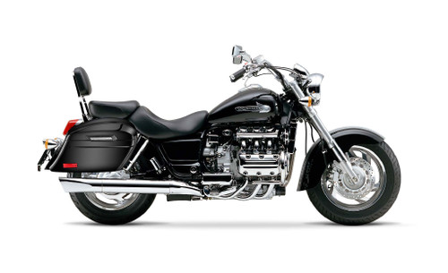 Honda 1500 Valkyrie Standard Viking Lamellar Slanted Painted Motorcycle Hard Saddlebags Bag on Bike View