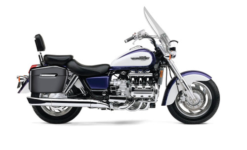 Viking Lamellar Blood Rider Large Honda 1500 Valkyrie Tourer Painted Motorcycle Hard Saddlebags Bag on Bike View