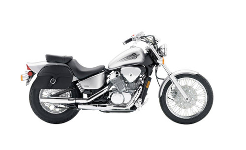 Honda 600 Shadow VLX Charger Single Strap Medium Motorcycle Saddlebags Bag on Bike View