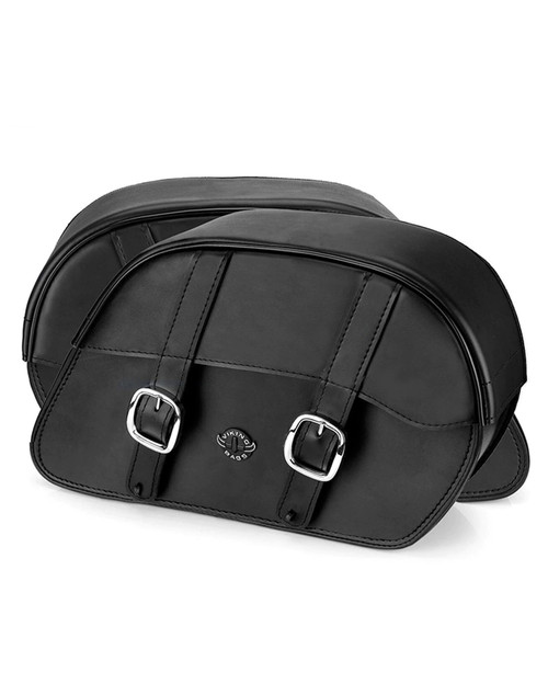 Viking Vital Large Leather Motorcycle Saddlebags for Harley Softail Night Train FXSTB/I Both Bags View