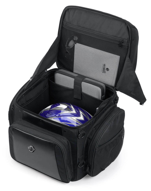 Large Back Rest Motorcycle Tail Bag (3150 cubic inches) Storage View