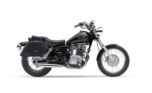 Viking Warrior Medium Honda CMX 250C Rebel 250 Leather Motorcycle Saddlebags Bag on Bike View