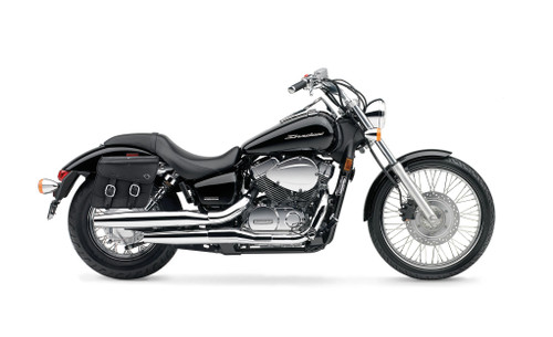 Viking Thor Medium Honda Shadow 750 Spirit Leather Motorcycle Saddlebags Bag On Bike View