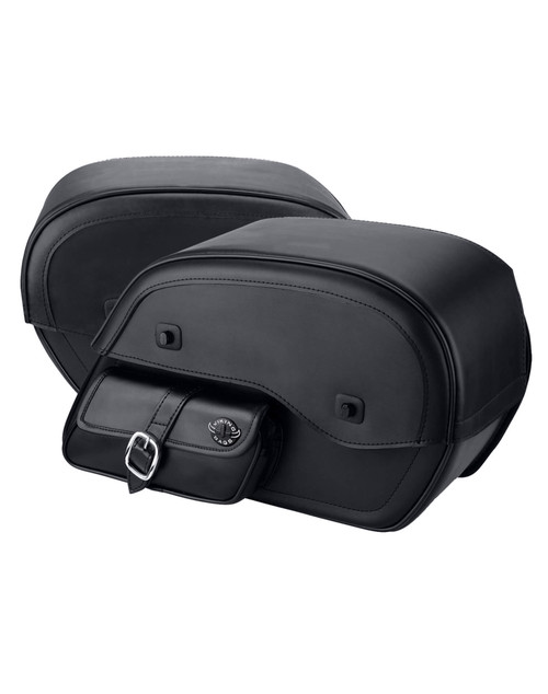 Indian Chief Classic Side Pocket Large Motorcycle Saddlebags Both Bags View