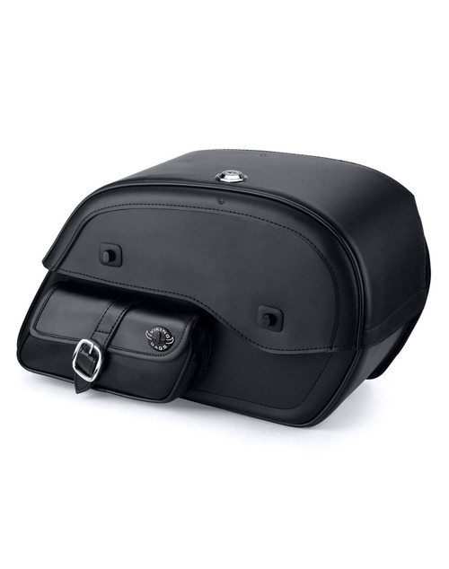 Viking Essential Side Pocket Large Triumph Thunderbird Leather Motorcycle Saddlebags Main Bag View