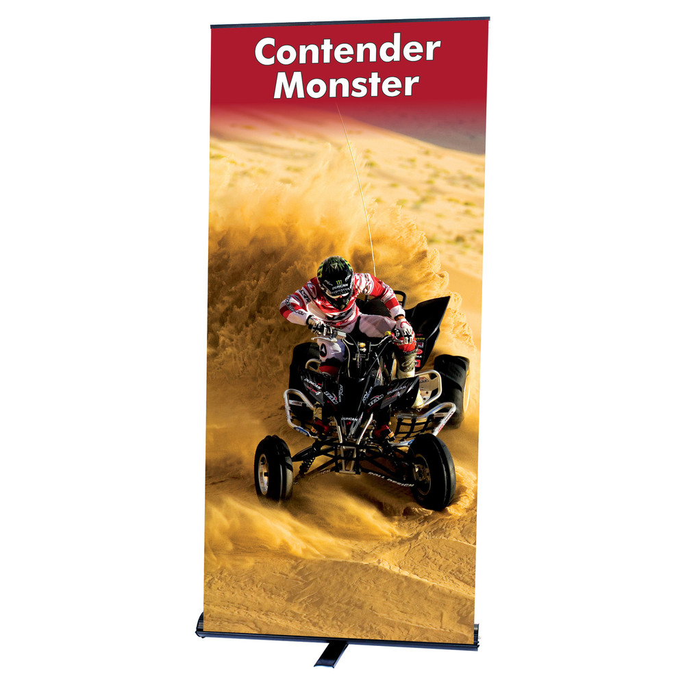 Contender Monster Retractable Banner - 47.5" x 105" Contender Monster Retractable Banner - 47.5" x 105"
