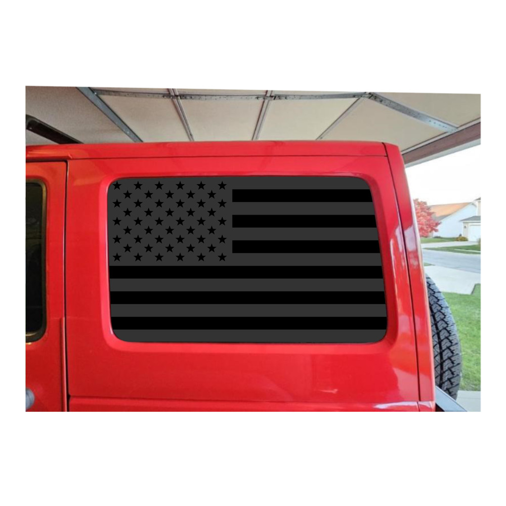 Jeep Wrangler Rear Side Window Flag Decals Jeep Wrangler Rear Side Window Flag Decals