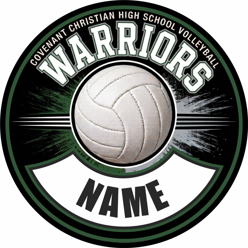 Covenant Christian High School Volleyball 18in Round Yard Sign