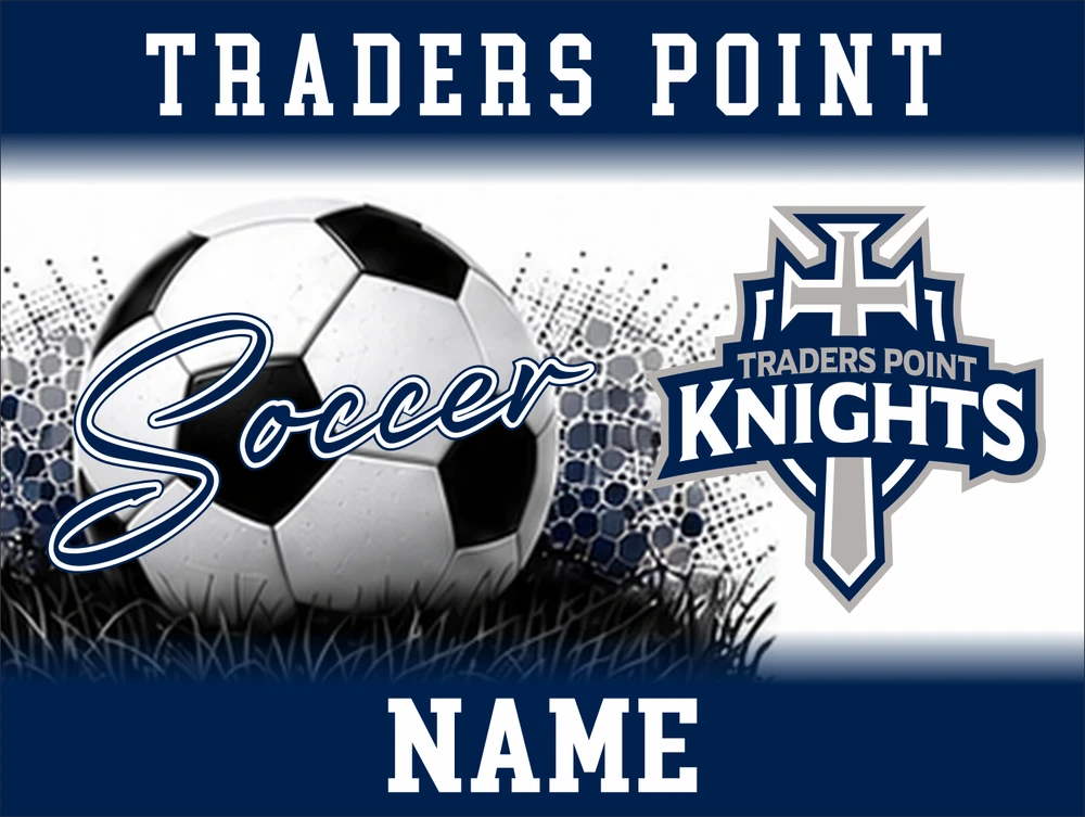 Traders Point Soccer 18in x 24in Single Sided Yard Sign