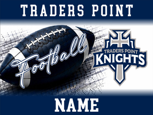 Traders Point Football 18in x 24in Single Sided Yard Sign