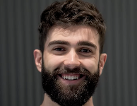 Oval face shape with balanced proportions, suitable for most beard styles