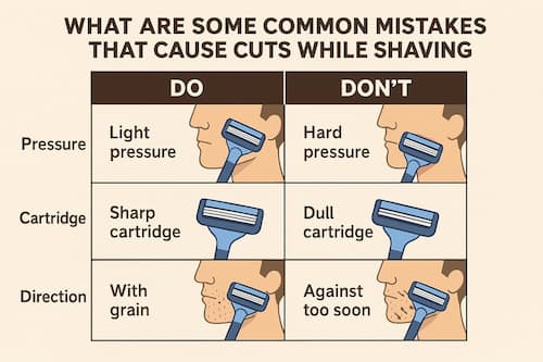 What Are Some Common Mistakes That Cause Cuts While Shaving? 
